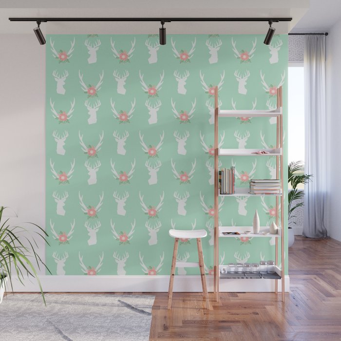 Deer Antlers Deer Head Silhouette Cute Modern Minimal Nature