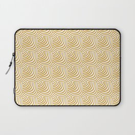Golden Stripes Shells Pattern Laptop Sleeve