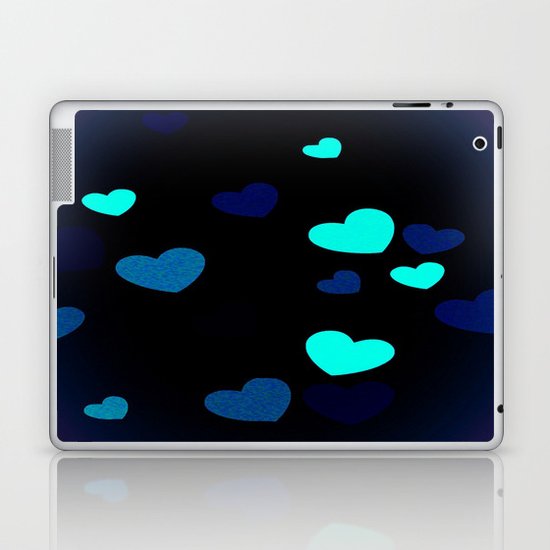Blue Hearts Laptop & iPad Skin