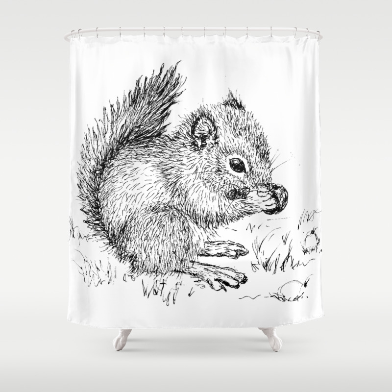Baby Squirrel Shower Curtain By Yolegmmamarquez Society6