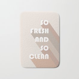 So Fresh and So Clean | Neutral Beige Bath Mat | Graphicdesign, Colourfulwallart, Rainbow, Vintageprintable, Freshwallart, Bathroomwallart, Printsforbathroom, Retro, Handwashingprint, Wallartprintable 