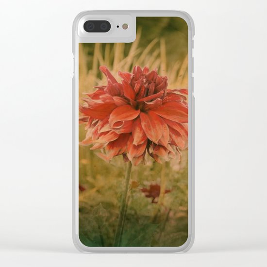 Hand painted vintage flower Clear iPhone Case