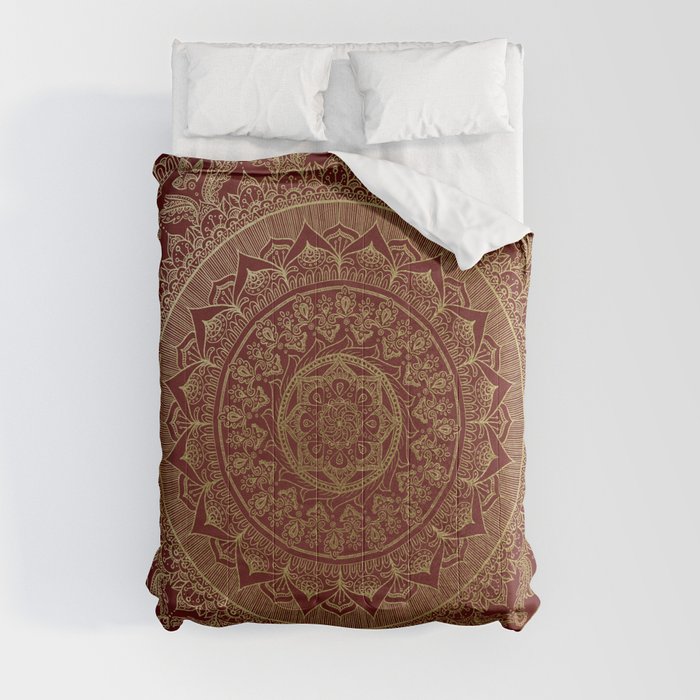 Mandala Royal - Red and Gold Comforter