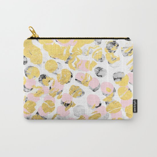 Stellan - Rose Marble Gold abstract art painting modern minimal love rosequartz pastel pink dorm Carry-All Pouch