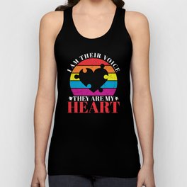 I Am Their Voice They Are My Heart Autism Unisex Tank Top