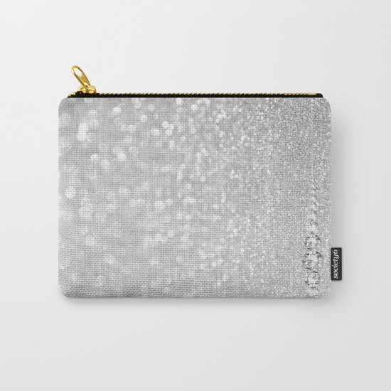 Diamonds are girls best friends III- Silver elegant glitter effect Carry-All Pouch