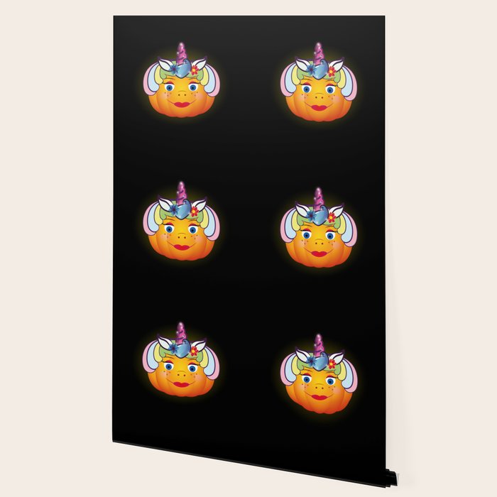 Pumpkincorn Halloween Cute Gift Wallpaper By Nik007 Society6