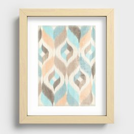 Soothing Waves Ikat Recessed Framed Print
