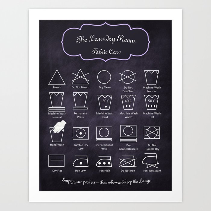 The Laundry Room Fabric Care Guide Purple Art Print By The Laundry Room Fabric Care Guide Purple Art Print By Oldurbanfarmhouse Society6