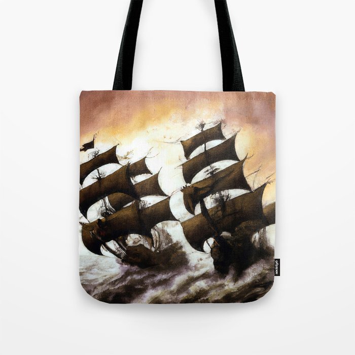 Battle on the High Seas Tote Bag
