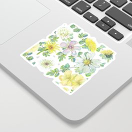 Spring Floral Mix on white Sticker
