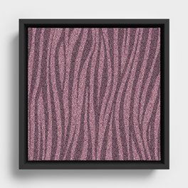 Pink Glitter Zebra Print Framed Canvas