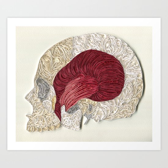 Paper Skull Art Print