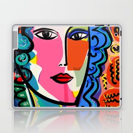 French Portrait Colorful Woman Fauvism by Emmanuel Signorino Laptop & iPad Skin
