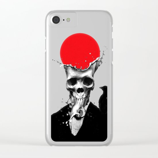SPLASH SKULL Clear iPhone Case