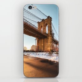 New York City Brooklyn Bridge at sunset iPhone Skin