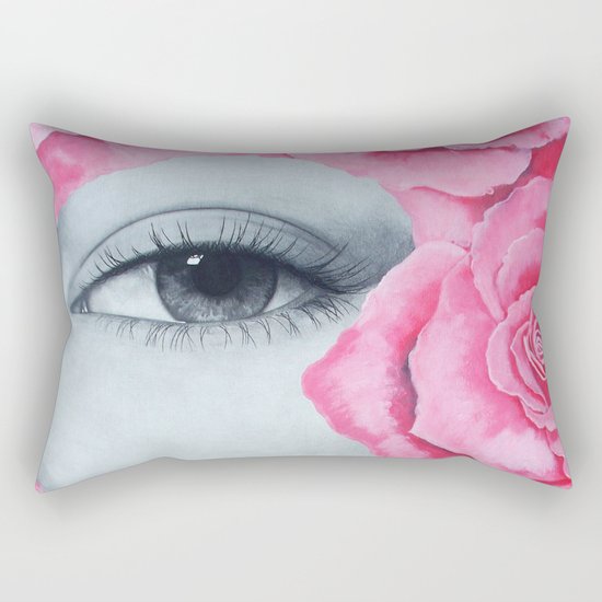 With my roses Rectangular Pillow