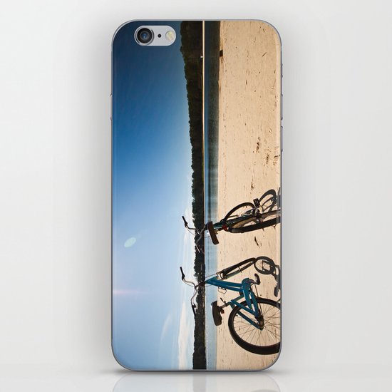 2 bicycles on beach iPhone & iPod Skin