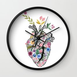 Corazón floral Wall Clock