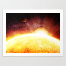 Planets and Sun Art Print