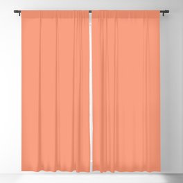 Mid Century Modern Peach Solid Blackout Curtain