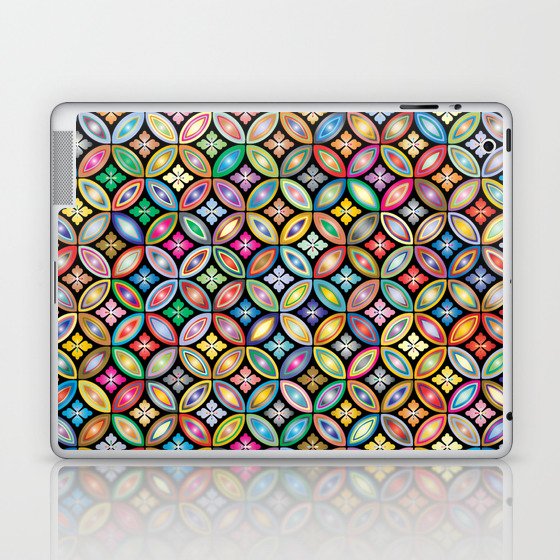 Ornate Prismatic Floral Background. Laptop & iPad Skin