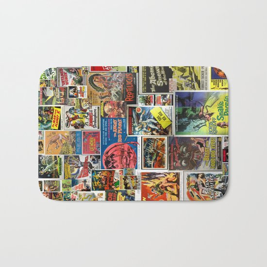Vintage Sci-Fi Movie Posters | Collage Bath Mat
