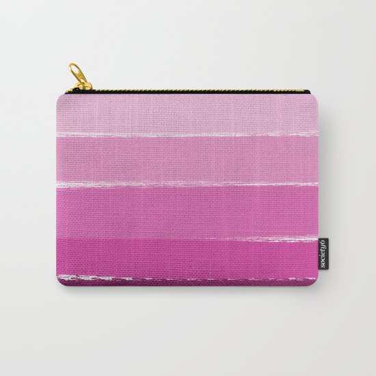 Ombre pink gradient color pantone trendy beach summer happy face Carry-All Pouch