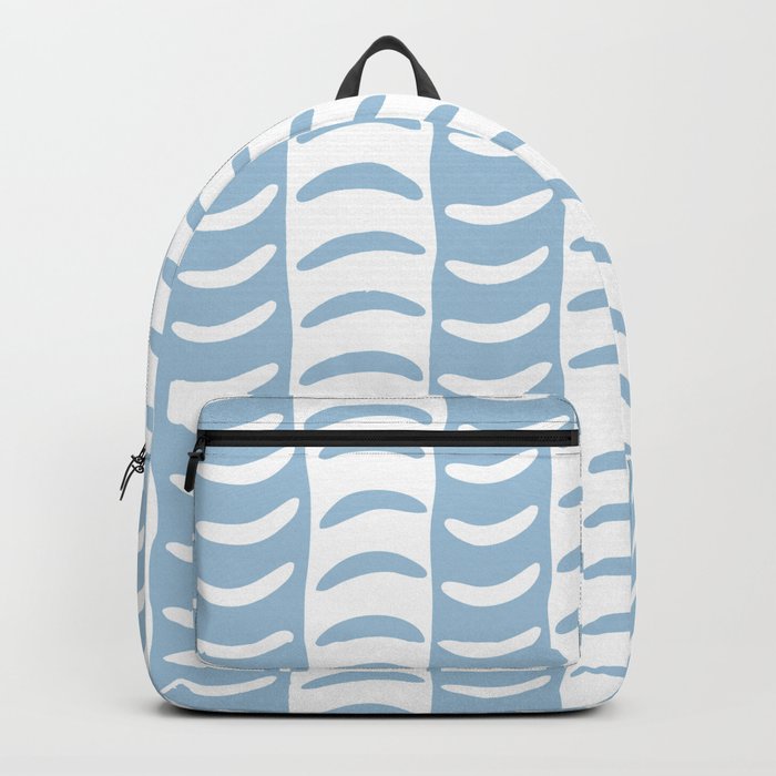 Wavy Stripes Pale Blue Backpack