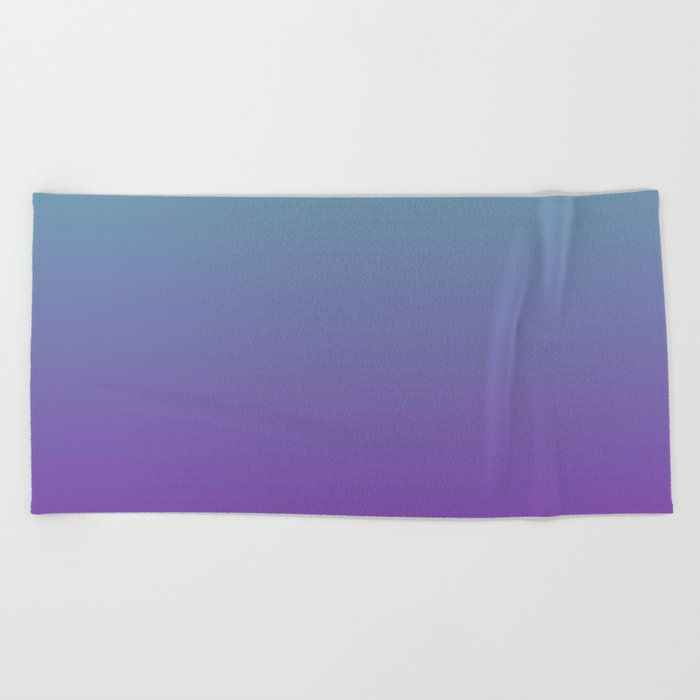 Purple - Turquoise Ombre Gradient Beach Towel