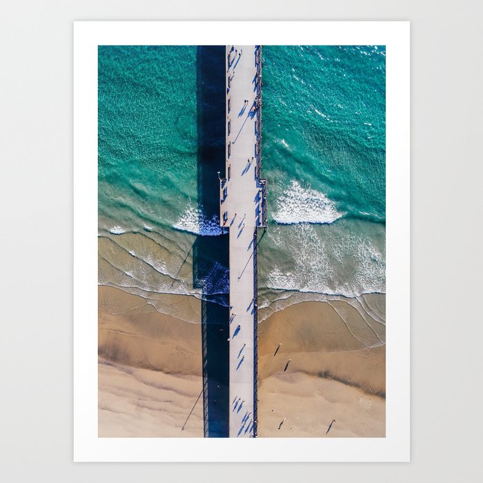 Seal Beach Pier Art Print By Mmaaddzz Society6