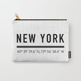 New York Carry-All Pouch | Newyork, Graphicdesign, Capital, Us, Geography, Typeface, Coordinates, Ks, Nyc, Typography 