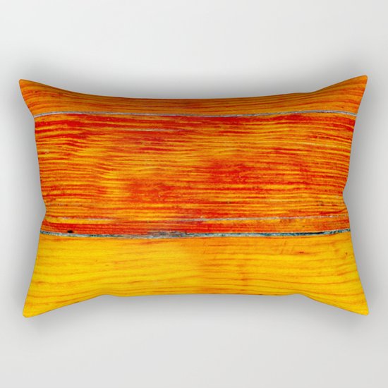 ORange wood Rectangular Pillow