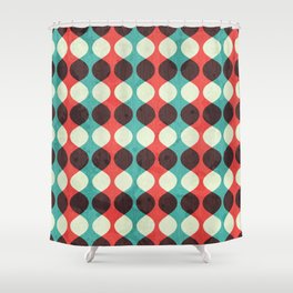 Vintage seamless pattern with grunge effect Shower Curtain