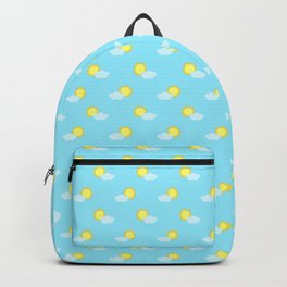 Sun and Clouds Pattern 2 in Light Blue Backpack