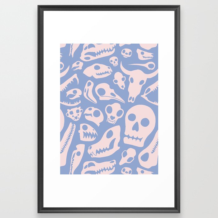 Soft Skulls Framed Art Print