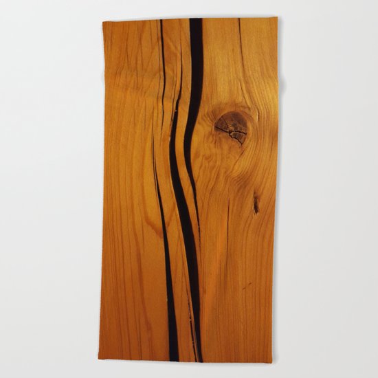 Wooden texture Beach Towel