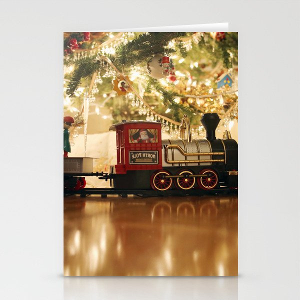 Christmas Tree and Train Stationery Cards