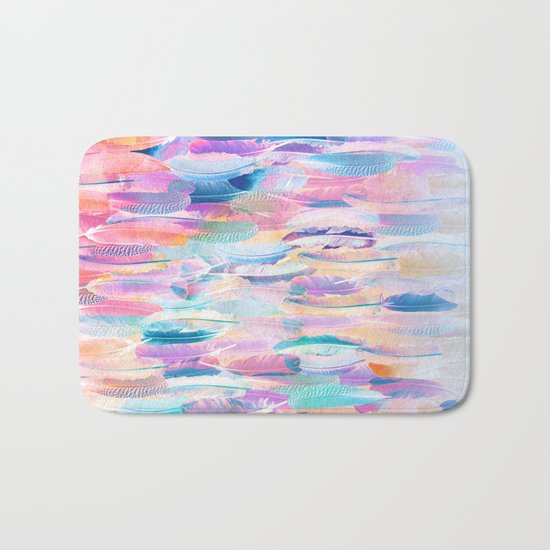 Candy Feathers Bath Mat