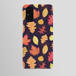 Autumn Leaves - dark plum Android Case