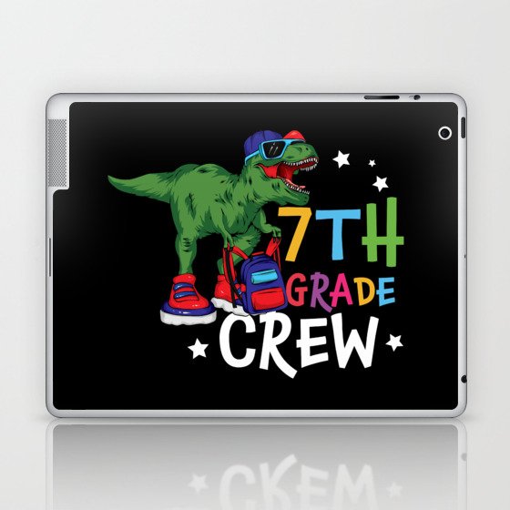 7th Grade Crew Student Dinosaur Laptop & iPad Skin