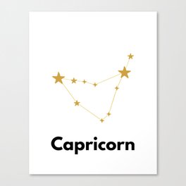 Capricorn, Capricorn Zodiac Canvas Print
