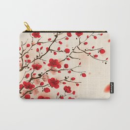 Oriental plum blossom in spring 006 Carry-All Pouch | Digital, Nature, Painting, Vector, Illustration 