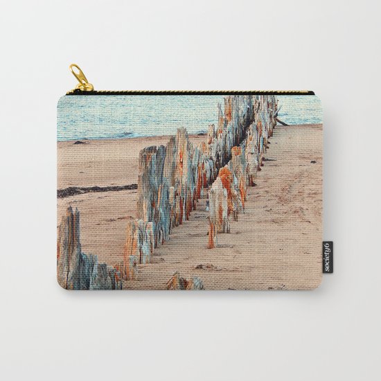 Wharf Remains on the Beach Carry-All Pouch