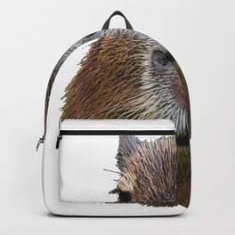 Capybara Face Hairy Front Classy Axpect Mammal Backpack