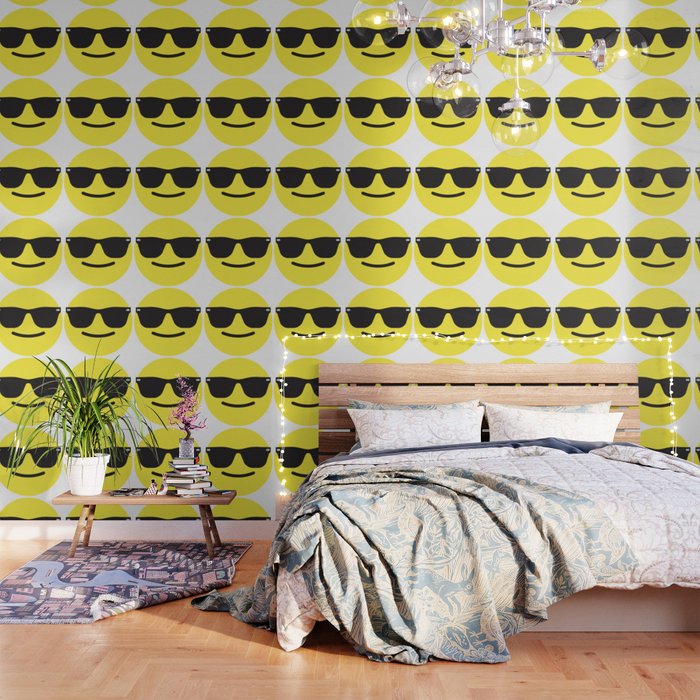 Smiling Sunglasses Face Emoji Wallpaper