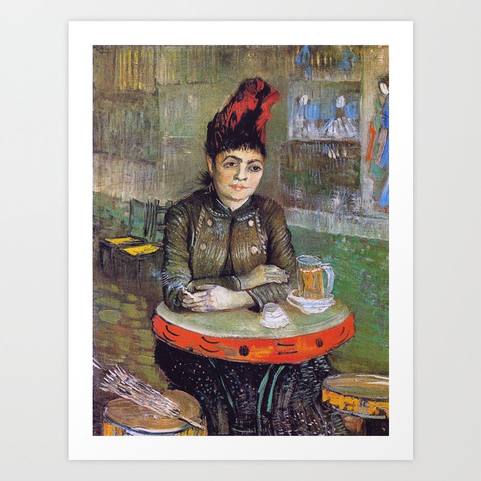 Vincent Van Gogh Agostina Segatori in the Cafe at Tambourin 1887 Art Print