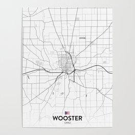 Wooster, Ohio, United States - Light City Map Poster
