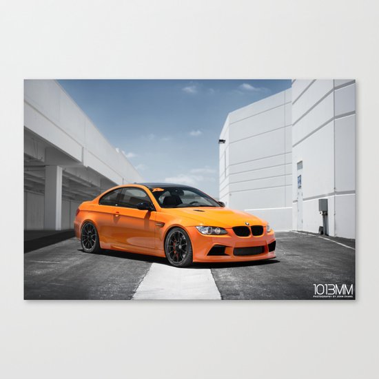Orange BMW M3 Canvas Print