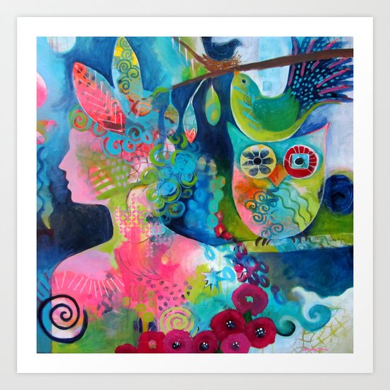Goddess of the Birds Art Print